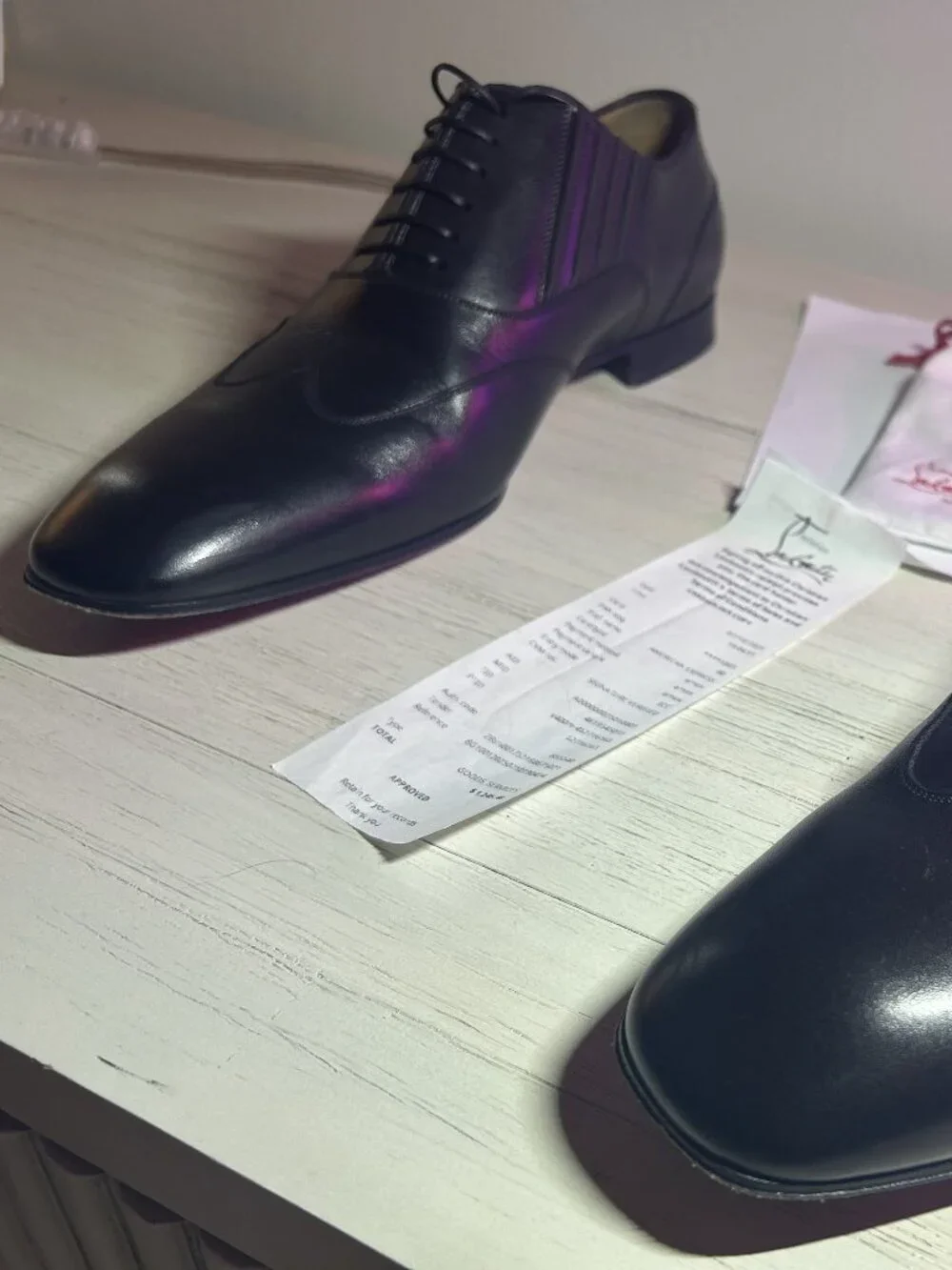 Christian Louboutin black oxfords, size 42
